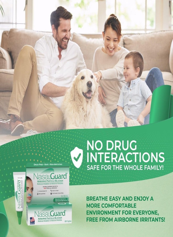 NasalGuard Airborne Particle Blocker Gel - Helps Reduce Inhalation of Allergens, Pollutants & Irritants - Drug-Free, Daily Use (Cool Menthol, 3g, Pack of 2), Over 150 Applications - Image 2